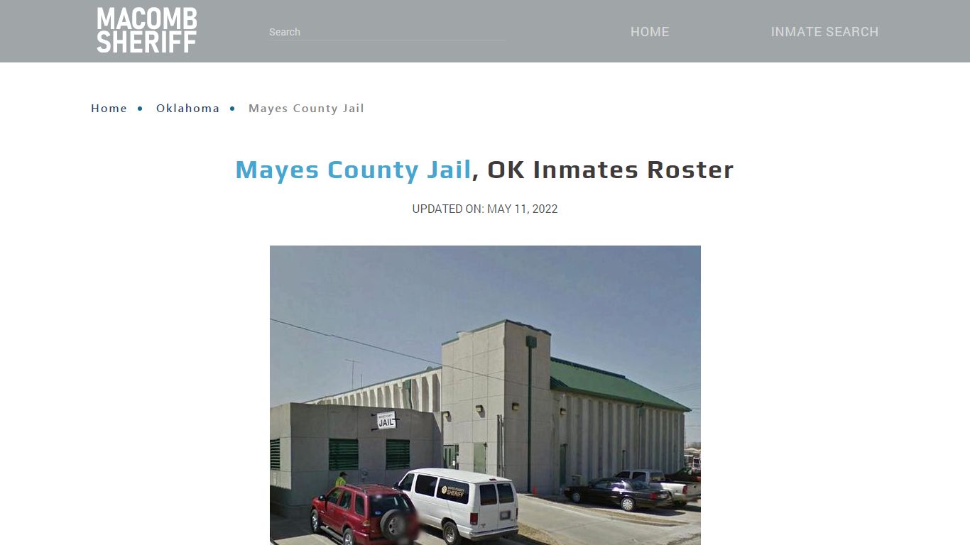 Mayes County Jail, OK Jail Roster, Name Search