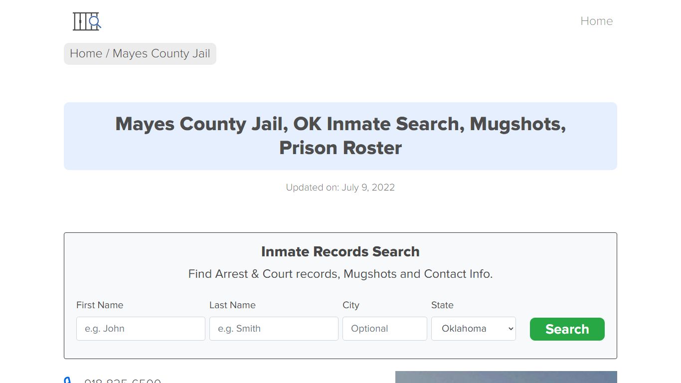Mayes County Jail, OK Inmate Search, Mugshots, Prison Roster
